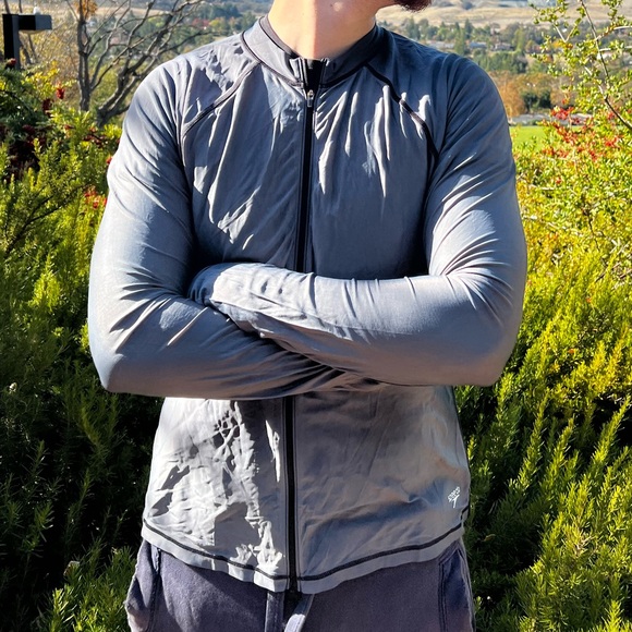 SPEEDO MEN POWERFLEX ECO DIVER JACKET WIND BREAKER WARM UP ZIP COVER ZIPPER JOCK - Picture 7 of 16